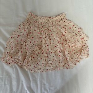 Floral Ruffle Miniskirt Forever 21